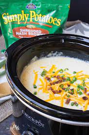 Hash Brown Slow Cooker Potato Soup Call Me Pmc Soup Recipes Slow Cooker Slow Cooker Potatoes Slow Cooker Potato Soup