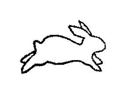 Final Clearance Hopping Bunny Rabbit Outline Rubber Stamp Etsy Bunny Tattoo Small Bunny Tattoos Bunny Drawing