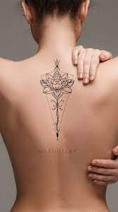 Hinto Black Tribal Bohemian Floral Flower Lotus Linework Temporary Tattoos Tattoos For Women Flowers Foot Tattoos Half Sleeve Tattoo