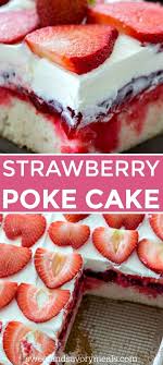 Best Homemade Strawberry Jello Poke Cake Video Sweet And Savory Meals Recipe Desserts Strawberry Recipes Strawberry Poke Cakes