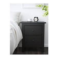 Hemnes Black Brown Chest Of 2 Drawers 54x66 Cm Ikea Ikea Bedroom Furniture Dresser As Nightstand Ikea Bedroom Sets