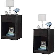 This versatile table can be used in any set of 2 carved wood shabby white nightstands. Amazon Com Nightstand Set Of 2 Pair Night Stands Nightstands Home Furniture Side Table End Table Wood Organizer Storage White Furniture Decor