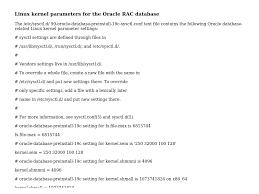Appendix A Red Hat Enterprise Linux 8 Operating System Kernel Parameters Design Guide Oracle Rac Database On Powerstore T Storage Dell Technologies Info Hub