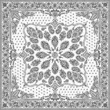 Black And White Paisley Bandana Bandana Graphic Tshirt Design Bandana Design Paisley Doodle