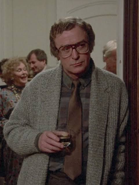 Michael Caine's Thanksgiving Cardigan in Hannah and Her Sisters » BAMF Style