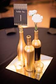 Diy Black And Gold Wedding Backdrop Gold Sequin Backdrop For New Years Eve Black And Gold Centerpieces Wedding Bottles Wine Bottle Centerpieces
