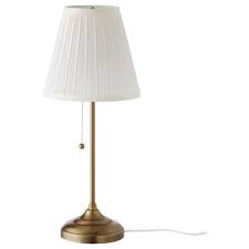 Arstid Floor Lamp With Led Bulb Brass White Ikea In 2020 Brass Table Lamps Table Lamp Ikea Lamp