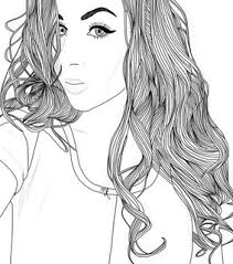 Tumblr girl coloring pages encourage drawing 28 nazly me intended. Cute Draws And Girls Image 3910074 On Favim Com