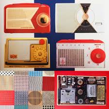 昔の日本製トランジスタラジオはお洒落だった ヴィンテージポスター 家のロゴ ラジオ