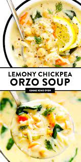 Lemony Orzo Chickpea Soup Gimme Some Oven Recipe Vegetarian Soup Recipes Easy Soup Recipes Chickpea Soup