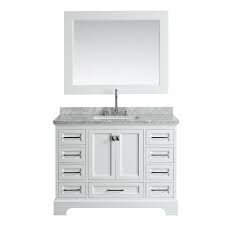 Maybe you would like to learn more about one of these? Design Element Omega 48 In White Undermount Single Sink Bathroom Vanity With White Marble Top Mirror Included In The Bathroom Vanities With Tops Department At Lowes Com