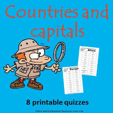 They sit on the equator c. Countries And Capitals Printable Quiz Educationhq