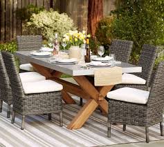 Abbott Zinc Top Rectangular Fixed Dining Table Pottery Barn Au Outdoor Dining Furniture Patio Dining Table Rectangular Dining Table