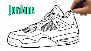 Now we're ready to add the openings for the shoe laces. How To Draw Jordans Drawing Easy Jordan Shoe Drawings Step By Step Sketch Youtube