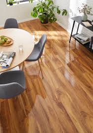 Le stratifié est un revêtement de sol aux multiples facettes. Un Sol Stratifie En Noyer Naturel Et A L Effet Glossy La Touche Phare Qui Donne Du Style A Ce Sejour Sol Stratifie Design Exterieur De La Maison Stratifie