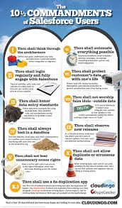Infographic The 10 5 Commandments Of Salesforce Users Rain Force Salesforce Salesforce Administrator Salesforce Developer