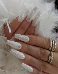 New Year Nail Art Ideas Diamond Nail Designs Diamond Nails White Acrylic Nails Did you scroll all this way to get facts about white acrylic nails?