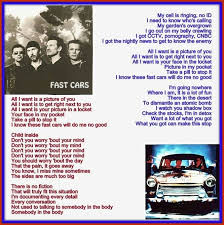 u2 fast car lyric i need to know fast cars lyrics