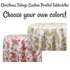 Christmas Tidings Custom Printed Christmas Tablecloth Etsy Christmas Table Cloth Custom Table Cloth Custom Print