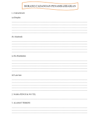 • kaunter ekspress dan pen. Borang Cadangan Penambahbaikan Docx