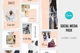 Canva Stories Posts Sponsored Paid Templates Designed Specifically Canva In 2020 Social Media Pack Ebook Template Social Media