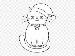 Download or print this amazing coloring page: Christmas Coloring Pages Cats Christmas Cat Coloring Easy Cat To Draw Free Transparent Png Clipart Images Download