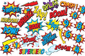 Superhero Clip Art Comic Book By Winchesterlambourne On Creativemarket Using All Elements From This Collection You C Book Clip Art Comic Book Font Comic Art