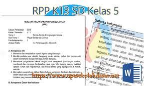 Rpp k13 satu lembar/halaman tematik terpadu kelas 4 sd/mi semester 1 dan 2 adalah perangkat pembelajaran yang disusun sesuai dengan silabus. Rpp Kurikulum 2013 Sd Kelas 5 Revisi Terbaru 2020 2020 Blog Paperplane