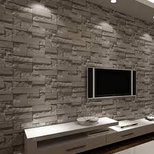 10m Modern Black Grey 3d Print Effect Stone Brick Wallpaper Slate Stone Walls Interior Interior Wall Design Stone Wall Interior Design