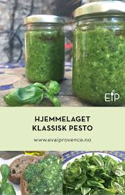 Hjemmelaget Klassisk Pesto Pesto Pesto Oppskrift Hjemmelaget