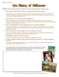 History Of Halloween Reading And Worksheet Halloween History Halloween Worksheets Teaching Holidays