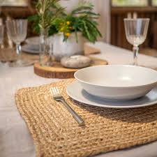pack de 4 sets de table en jute set de table rond sets de table table