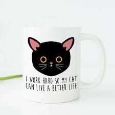 Funny black cat mug by jenn inashvili. Funny Cat Mug Cat Cup Funny Cat Gifts Cat Lover Gift Cat Owner Gift Crazy Cat Lady Mug Cat Quote Mug Cute Cat Mug Black Cat Coffee Mug Wish