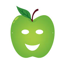 Fruity Party Masque Enfant Pomme A Telecharger Masque Enfant Enfant Deguisement Legume
