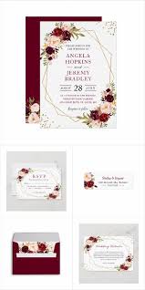 Maybe you would like to learn more about one of these? Burgundy Floral Geometric Frame Invitation Suite Floral Wedding Invitations Wedding Invitation Theme Popular Wedding Invitations