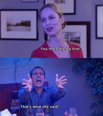 Michael Scott Angry That S What She Said At Jan S Dinner Party Google Search Office Memes The Office Show Office Jokes