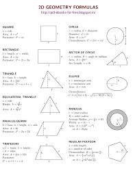 2d And 3d Geometry Formulas Ebook