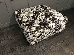 The Chelsea Coffee Table Stool Lustro Crushed Velvet Timeless Sofas