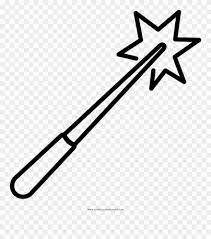Wands made by ollivander have cores of phoenix feather, unicorn hair or dragon heartstring, and are of varying woods, lengths, and flexibilities. Magic Wand Coloring Page Lightsaber Black And White Transparent Clipart 3437069 Pinclipart