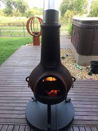 Bali outdoors chimenea fire pit. Pizza Oven Bbq Attchment For Chimineas