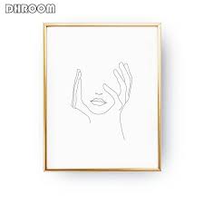 Sketch Wall Art Line Drawing Print Minimalist Simple Fashion Canvas Poster Black White Painting Love Quot Drawing Prints Black And White Painting Love Posters