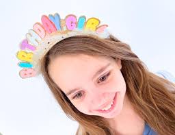 Birthday Girl Headband Felt Letter Gold Glitter Tulle Accessory Photo Prop  Pastel Pink Party Gift Box Collection for Toddler Birthday Set