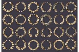 Golden Laurel Wreath Movie Festival Awards Winner Actress 979152 Elements Design Bundles In 2021 Laurel Wreath Leaf Symbol Laurel Wreath Logo
