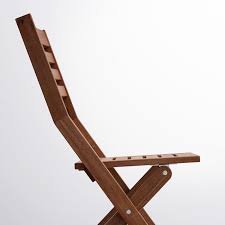 A chic, folding wooden chair. Applaro Chair Outdoor Foldable Brown Stained Ikea