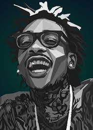  Wiz Khalifa Wpap Pop Art Poster By Nguyen Dinh Long Displate Pop Art Posters Rapper Art The Wiz