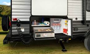 Most outdoor kitchens or galleys include a cooktop and sink along with a bit of counter space for preparation. 10 Best Travel Trailers With Outdoor Kitchens For 2021 Rvblogger