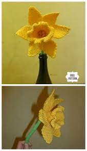 Spring Crochet Daffodil Flower Free Crochet Patterns Crochet Flowers Free Pattern Crochet Flowers Crochet Flower Tutorial