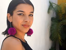 Pompom Boho Earrings, Purple 2 Pom Poms, Contemporary Native American  Earrings, Handmade Boho Chic, Tribal Fashion Biulu Artisan Boutique