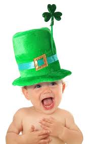 Saint Patricks White Baby Stock Photos