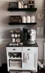 10 Mini Coffee Bar Ideas You Need To Consider For Your Own Godiygo Com Coffee Bar Home Coffee Bars In Kitchen Coffee Bar Design